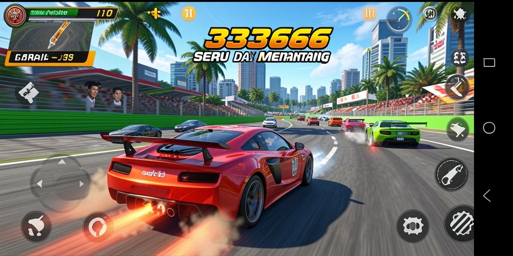 Gameplay balap mobil yang seru dan menegangkan di 333666.