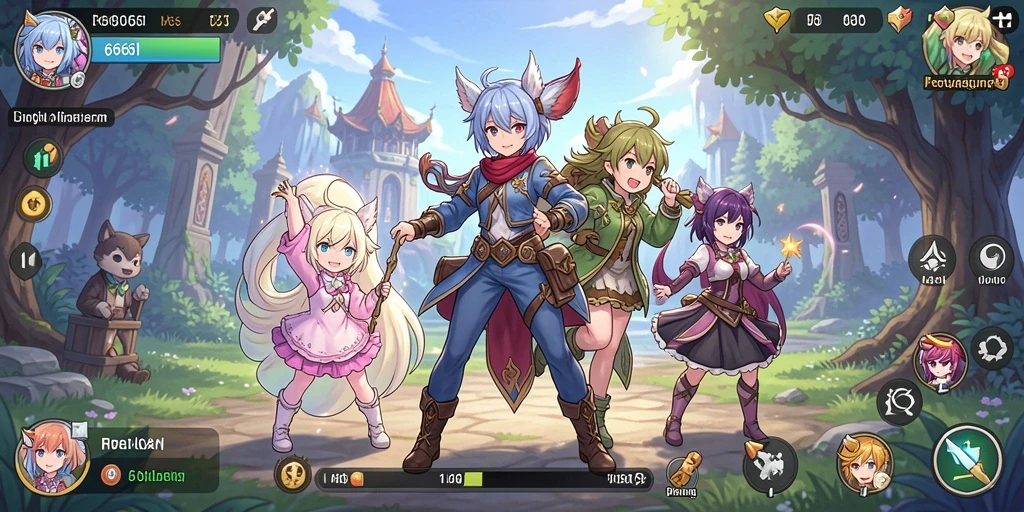 Tampilan menarik dari gameplay 666I dengan karakter Anime.