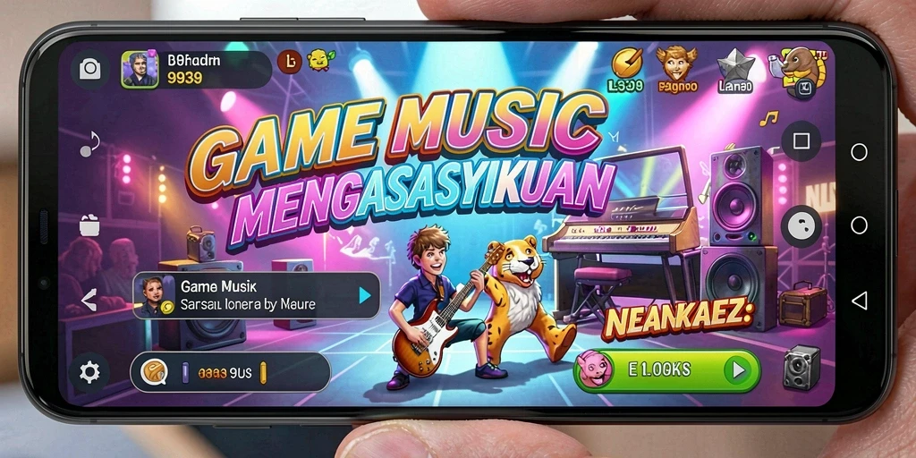 Screenshot gameplay <strong>9939</strong> yang menunjukkan tantangan musik yang seru.