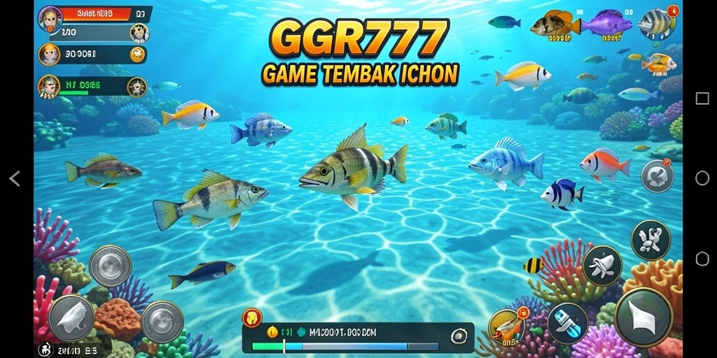 Gameplay seru GGR777 dengan beragam ikan untuk ditembak.