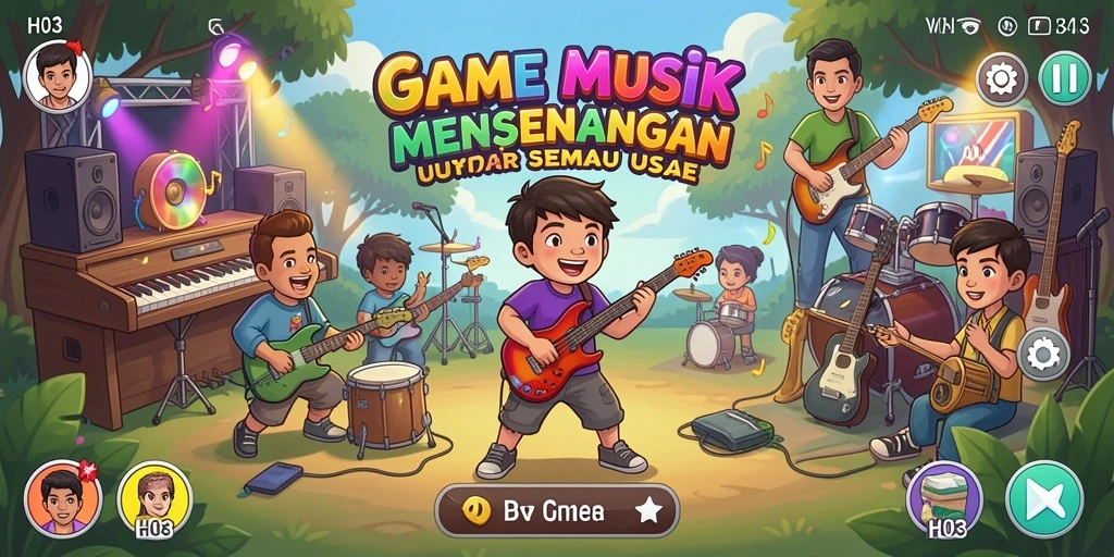 Tampilan gameplay H03 yang penuh warna dan interaktif.
