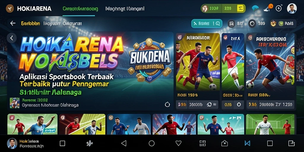 Tampilan utama HOKIARENA dengan fitur taruhan olahraga yang menarik.
