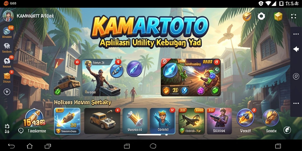 Tampilan utama KAMARTOTO yang menampilkan berbagai fitur Utility.