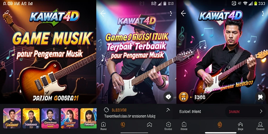 Tampilan screenshot KAWAT4D menampilkan gameplay musik yang menarik.
