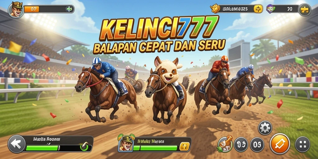 Screenshot gameplay KELINCI777 menampilkan balapan yang penuh aksi.