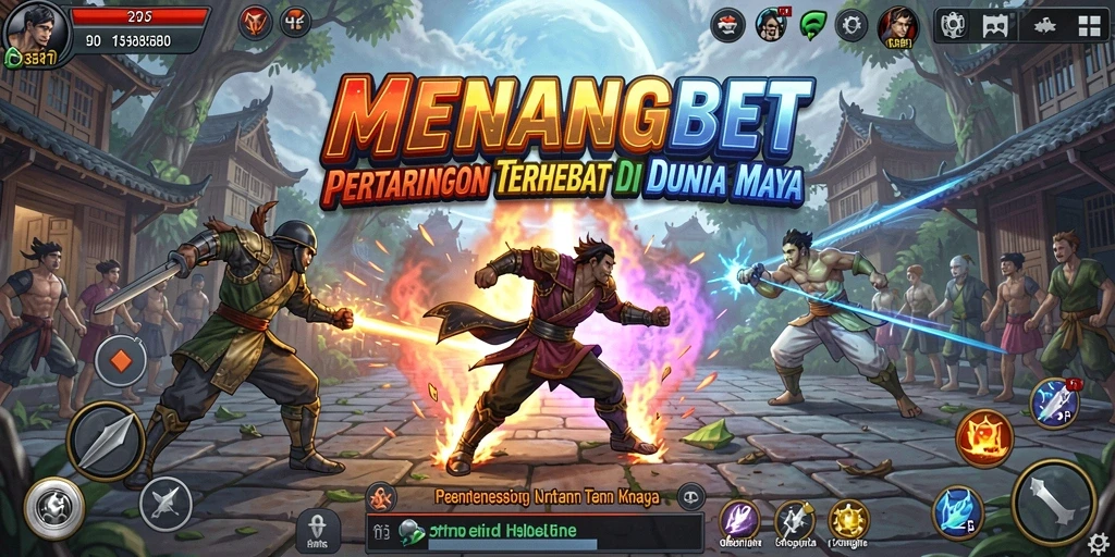 Tampilan seru gameplay MENANGBET dengan aksi pertarungan memukau.