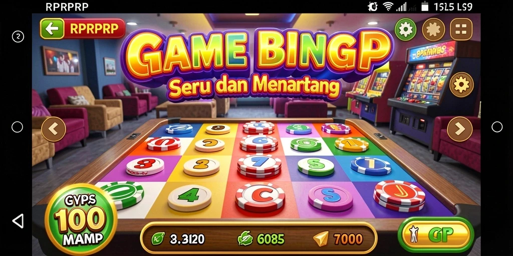 Tampilan screenshot gameplay RPRPRP dengan suasana Bingo yang ceria.