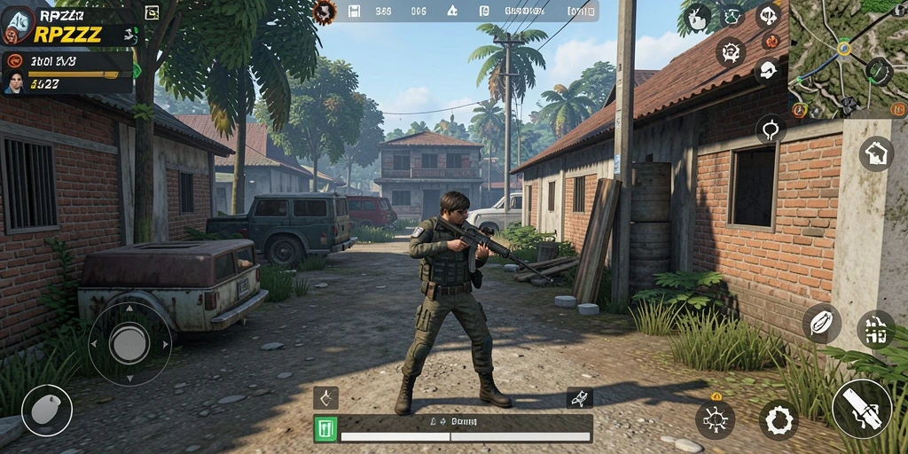 Screenshot gameplay RPZZZ dengan elemen simulasi yang mendalam.