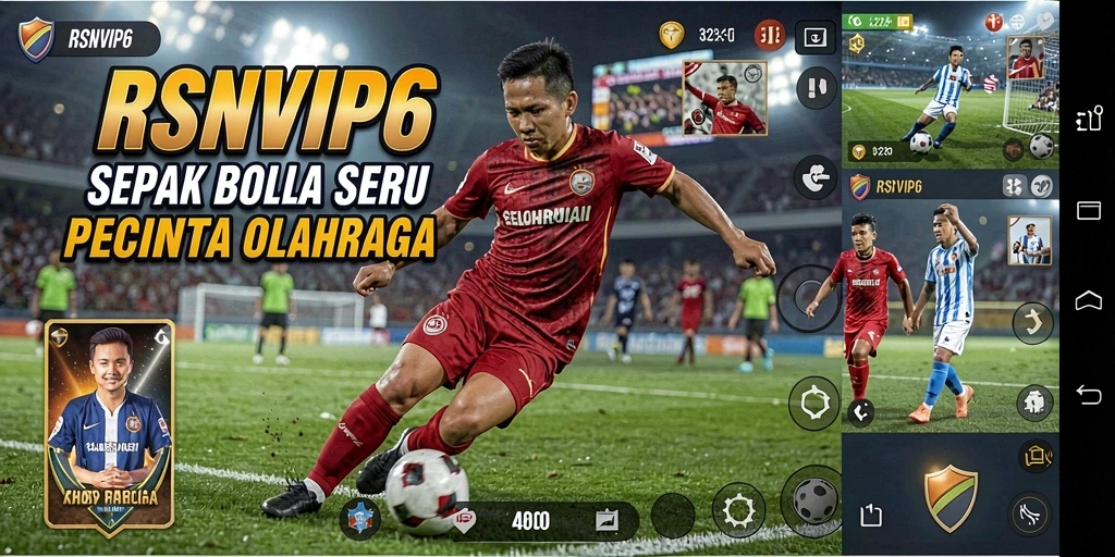 Gambaran gameplay yang menegangkan di RSNVIP6 saat pertandingan sepak bola.