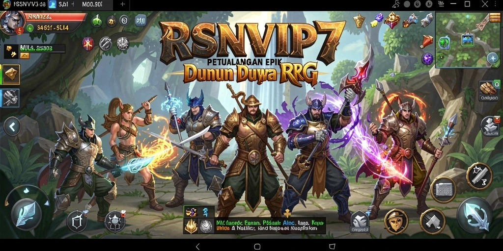 Tangkapan layar menampilkan aksi seru dalam game RPG.