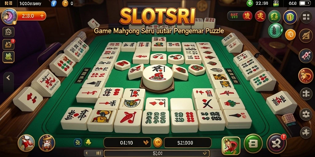 Tampilan gameplay SLOTSRI menampilkan keseruan permainan Mahjong.
