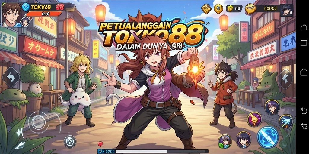 Gameplay seru TOKYO88 dengan karakter Anime menarik.