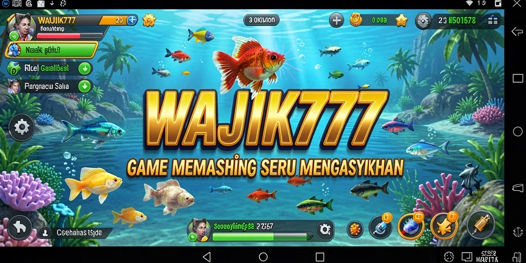 Tampilan gameplay WAJIK777 yang menawan dengan ikan yang beragam.