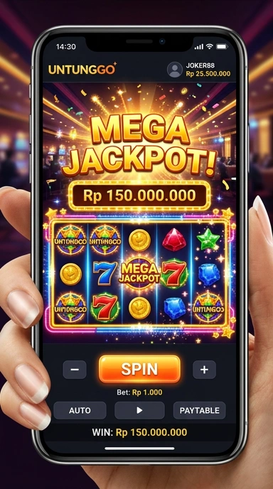 Tampilan antarmuka utama aplikasi untunggo.
